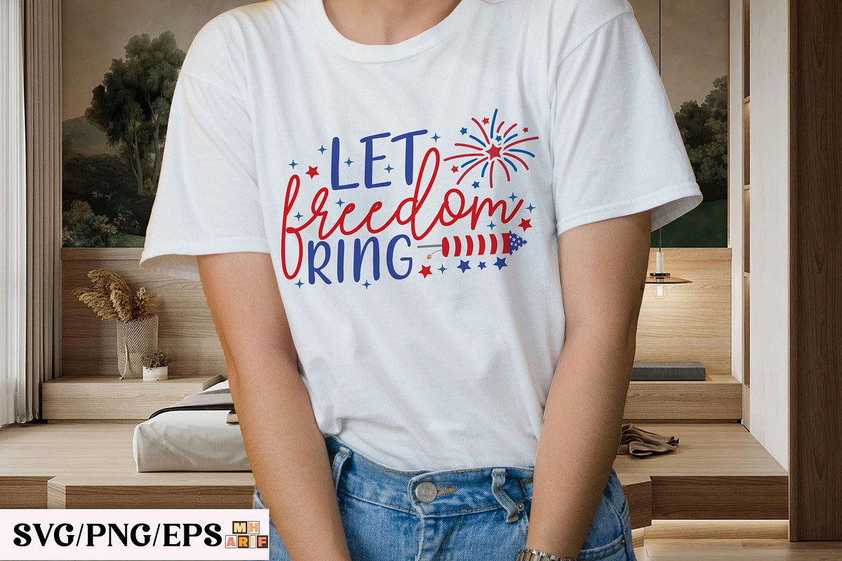 Let Freedom Ring 4th of July SVG PNG, a Graphic by mh_arif (Photo 2 of 4)