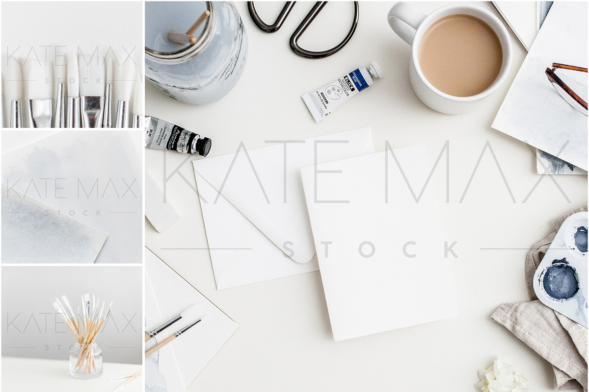 Blue Watercolors Stock Photo Bundle, a Product Mockup by Styled Stock House (Photo 2 of 4)