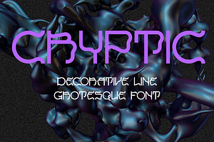Decorative grotesque font "Cryptic".