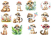 Cute Meerkat Sublimation Clipart, an Illustration by Designworld (Thumbnail 4 of 5)
