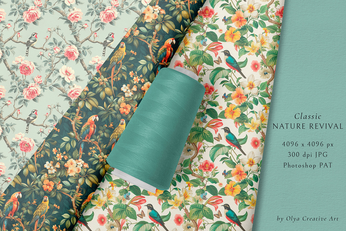 Chinoiseries Toile Seamless Patterns, a Pattern Graphic by Olya Creative (Photo 10 of 25)