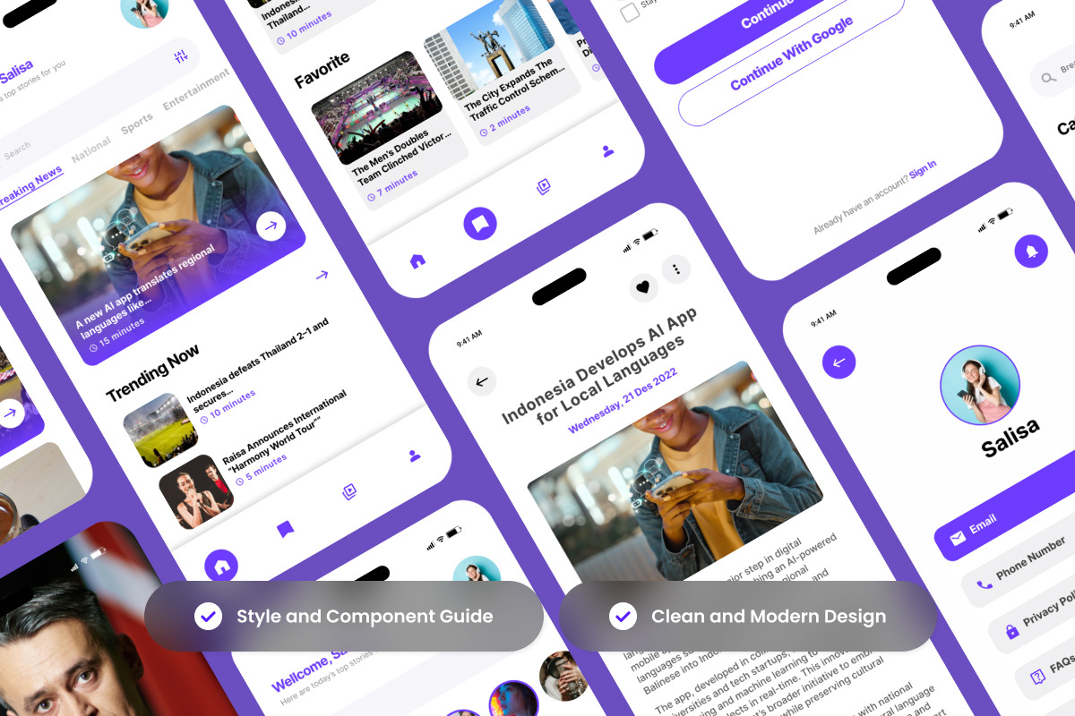 Headli.Ai – Smart AI News App, an App Template by productype1 (Photo 3 of 5)