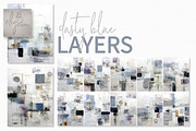 Dusty Blue Layers, a Decorative Illustration by rileyBgraphics (Thumbnail 1 of 6)