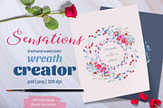 Wreath Creator Bundle&patterns, an Illustration by Gray Cat Graphics (Thumbnail 4 of 9)