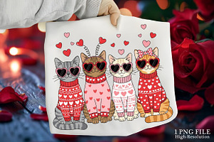 Valentine Cats PNG, Valentine PNG, an Illustration by Canvas Craft