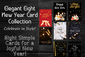 Elegant New Year Card Collection