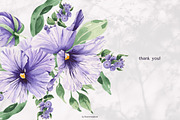Watercolor Flowers Set Purple Garden, a Decorative Illustration by ViktoriyaD (Thumbnail 14 of 14)
