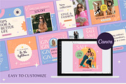 150 Instagram Posts Canva Templates, a Templates & Theme by TemplateCastleStore (Thumbnail 4 of 10)