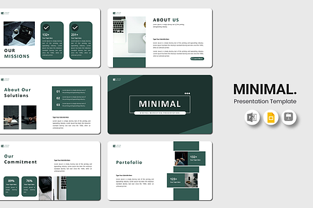 Minimal Digital Market Google Slides, a Presentation Template by QR Design Studio