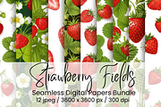 Strawberry Fields Seamless Papers, an Illustration by Mashimara (Thumbnail 1 of 4)