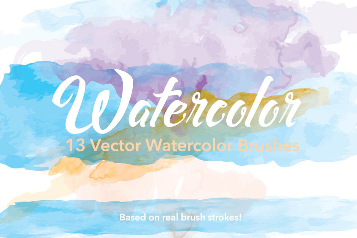 Vector Watercolor Brush Set, a Brushes & More by AndrewPixel (Photo 1 of 5)