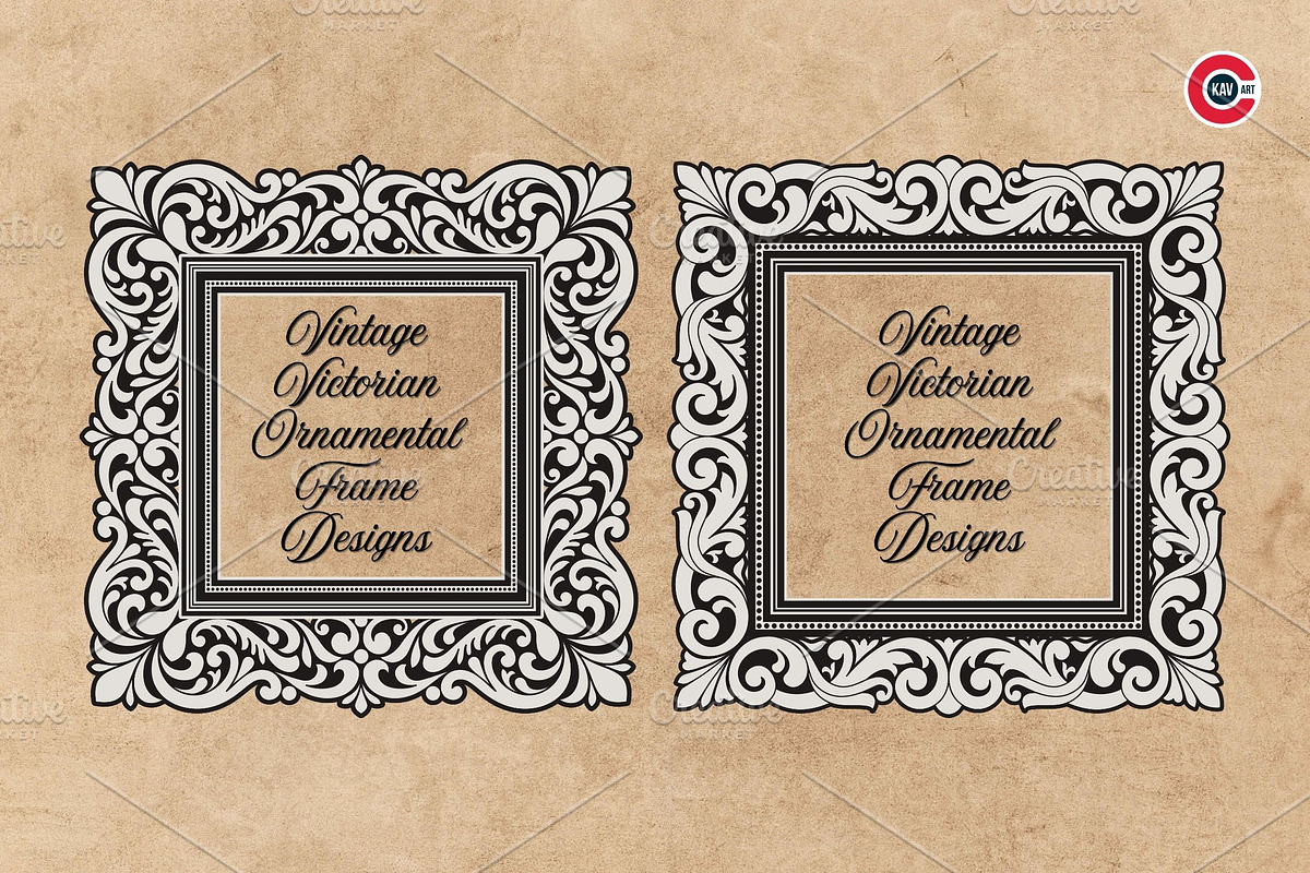 Vintage Classic Ornamental Frames, a Decorative Illustration by C-Kav (Photo 2 of 5)