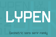 Lypen font family, a Sans Serif Font by vlad.berla (Thumbnail 1 of 7)