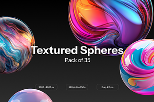 35 Textured Spheres Pack
