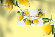 Lemons Clipart Set, a Seasonal Illustration by Leonaa art (Thumbnail 5 of 11)