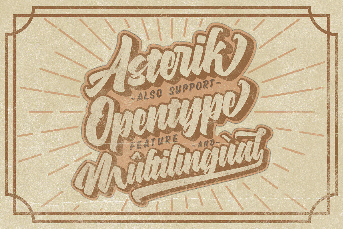ASTERIK || Layered Bold Script preview 3