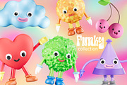 Funky Abstract 3D Shapes, Characters, a Graphic by LarysaZabrotskaya (Thumbnail 3 of 10)