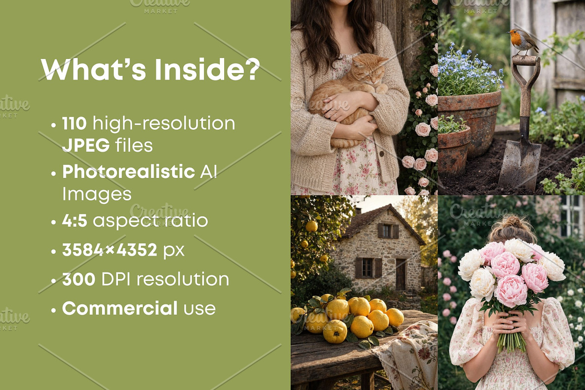 Cottagecore Stock Photos Bundle, a Holiday Photo by Selenique Studio (Photo 2 of 11)