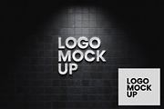 Shiny Logo On Wall Mockup, a Mockup by WudelMbois Studio (Thumbnail 2 of 3)