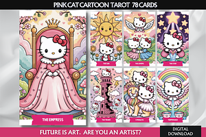 Cute Cartoon Cat Tarot Deck