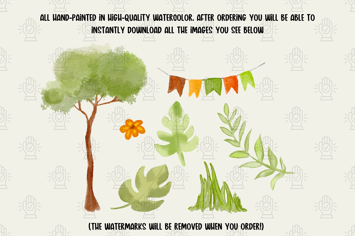 Watercolor, Jungle Animals, Safari,, an Animal Illustration by CommercialCliparts (Photo 3 of 6)