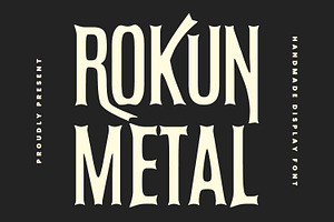 Rokun Metal Display Font