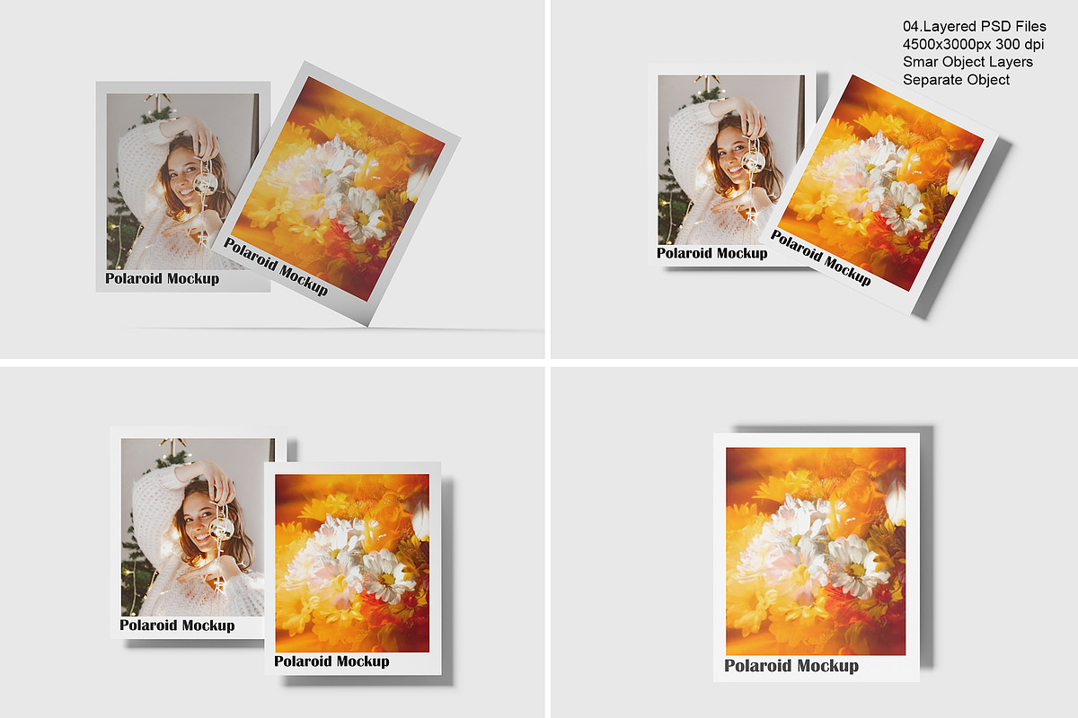 High Quality Polaroid Mockup, an Advertising Mockup by safrizalstudio (Photo 1 of 5)