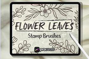 Flower Leaves Brush Stamp