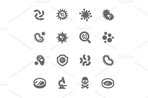 Bacteria Icons