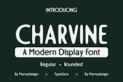 Charvine - A Modern Display Font, a Handwritten Font by Marvadesign (Thumbnail 1 of 5)