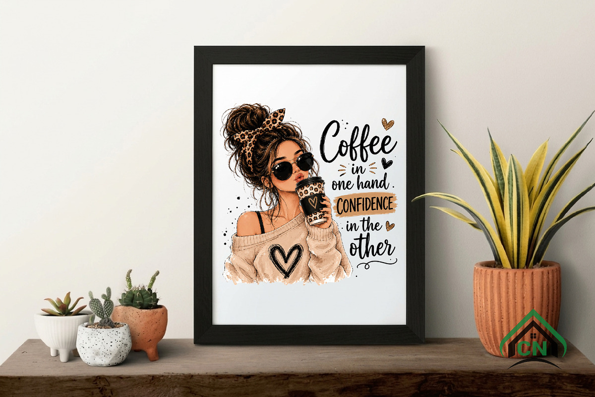 Coffee Confidence PNG Design, a Seasonal Illustration by Craft Nest (Photo 3 of 5)