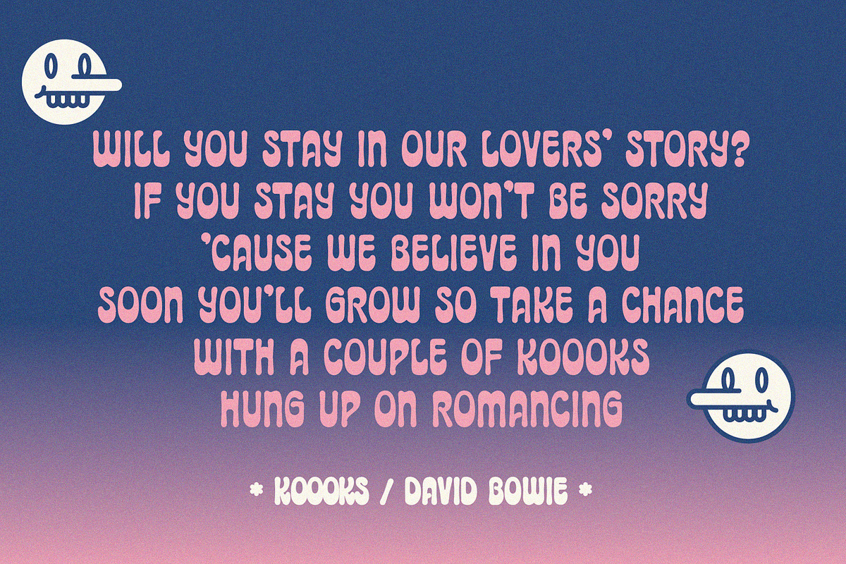 Koooky | retro font, a Sans Serif Font by Drawwwn (Photo 8 of 9)