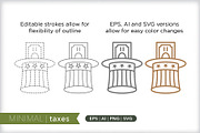 Minimal taxes icons, an Outline Icon by Picture Window (Thumbnail 5 of 5)