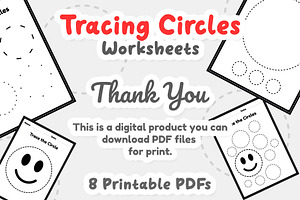 Tracing Circles, Shapes Worksheets