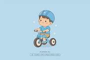 Boy Riding Tricycle Helmet, a Person Illustration by Partikusi Design (Thumbnail 2 of 3)