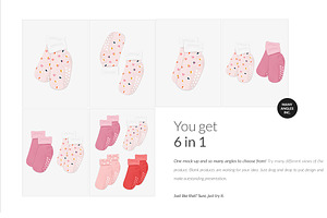 Non-slip Baby Socks Mock-ups Set