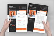 Orangety Creative CV Resume, a Resume Template by Annora Studio (Thumbnail 4 of 5)