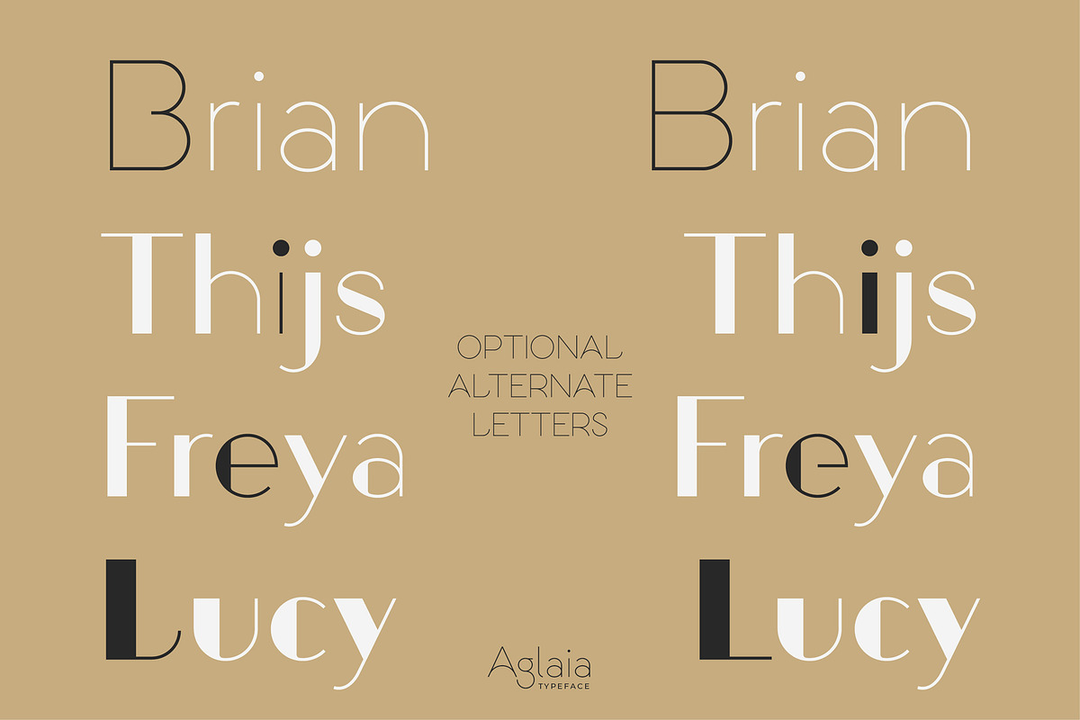 Aglaia Typeface • 3 Elegant Weights preview 7