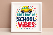 First Day of School Vibes SVG, an Illustration by Awieee1 (Thumbnail 4 of 4)