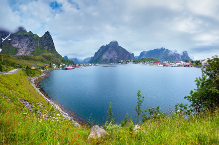 Summer village Reine (Lofoten, Norway)., a Nature Photo by YuriyB