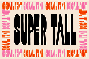 Oddball Super Tall - Retro Font, a Font by Studio Funshop by Kelli