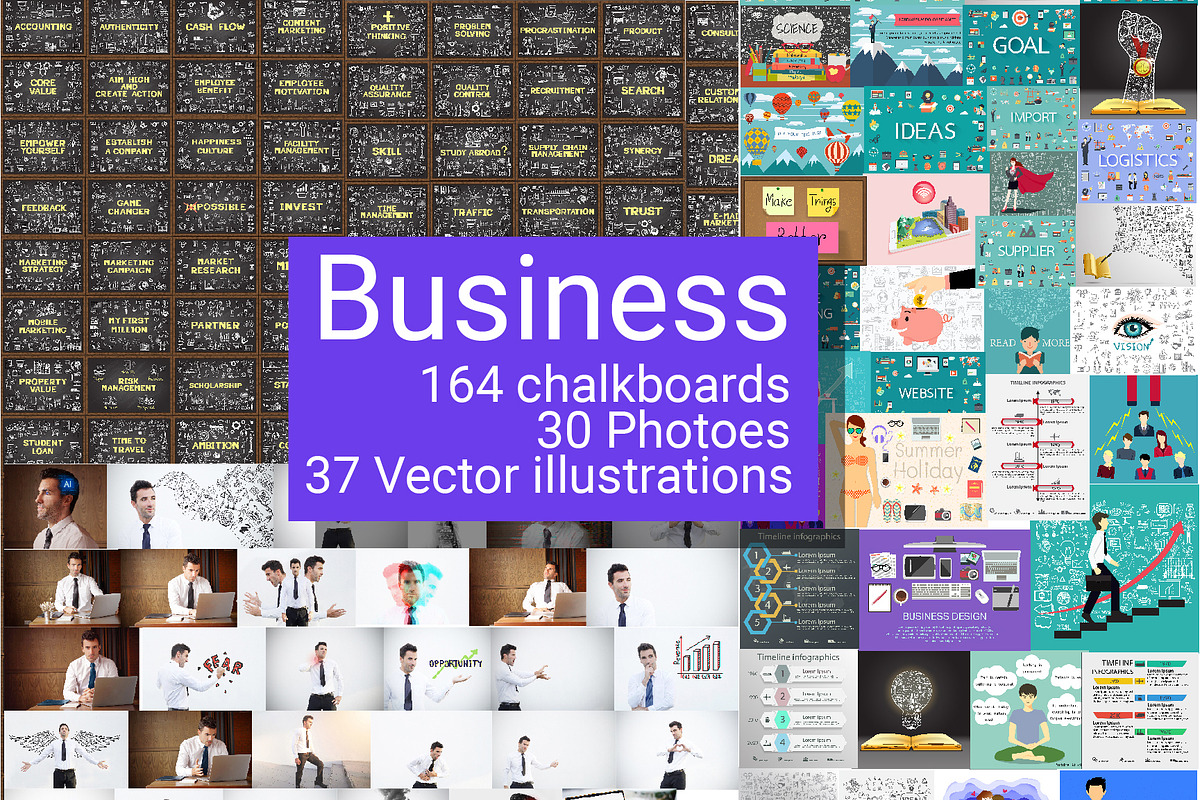 200+ business illustrations, a Templates & Theme by Somjai King (Photo 1 of 6)
