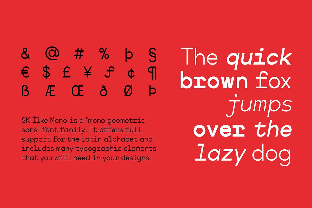SK Ilke Mono, a Sans Serif Font by Salih Kizilkaya (Photo 4 of 15)