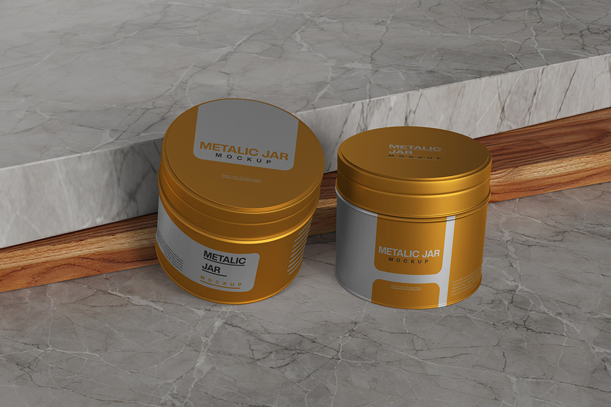Metallic Jar Mockup, a Product Mockup by MrLetters (Photo 2 of 5)