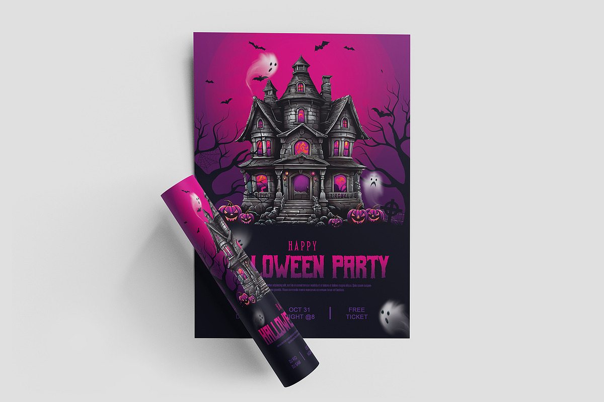 Halloween Poster/Flyer Bundle Vol.1, a Poster Template by Black Spade Design (Photo 2 of 6)