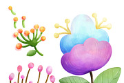 Summer Flower Watercolor, a Seasonal Illustration by Sense Library (Thumbnail 4 of 18)