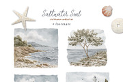 SALTWATER SOUL watercolor clipart, a Decorative Illustration by long summer (Thumbnail 11 of 15)