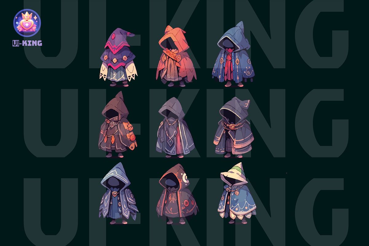 VECTOR MAGE ROBES UI, a Person Illustration by UI-KING (Photo 1 of 4)