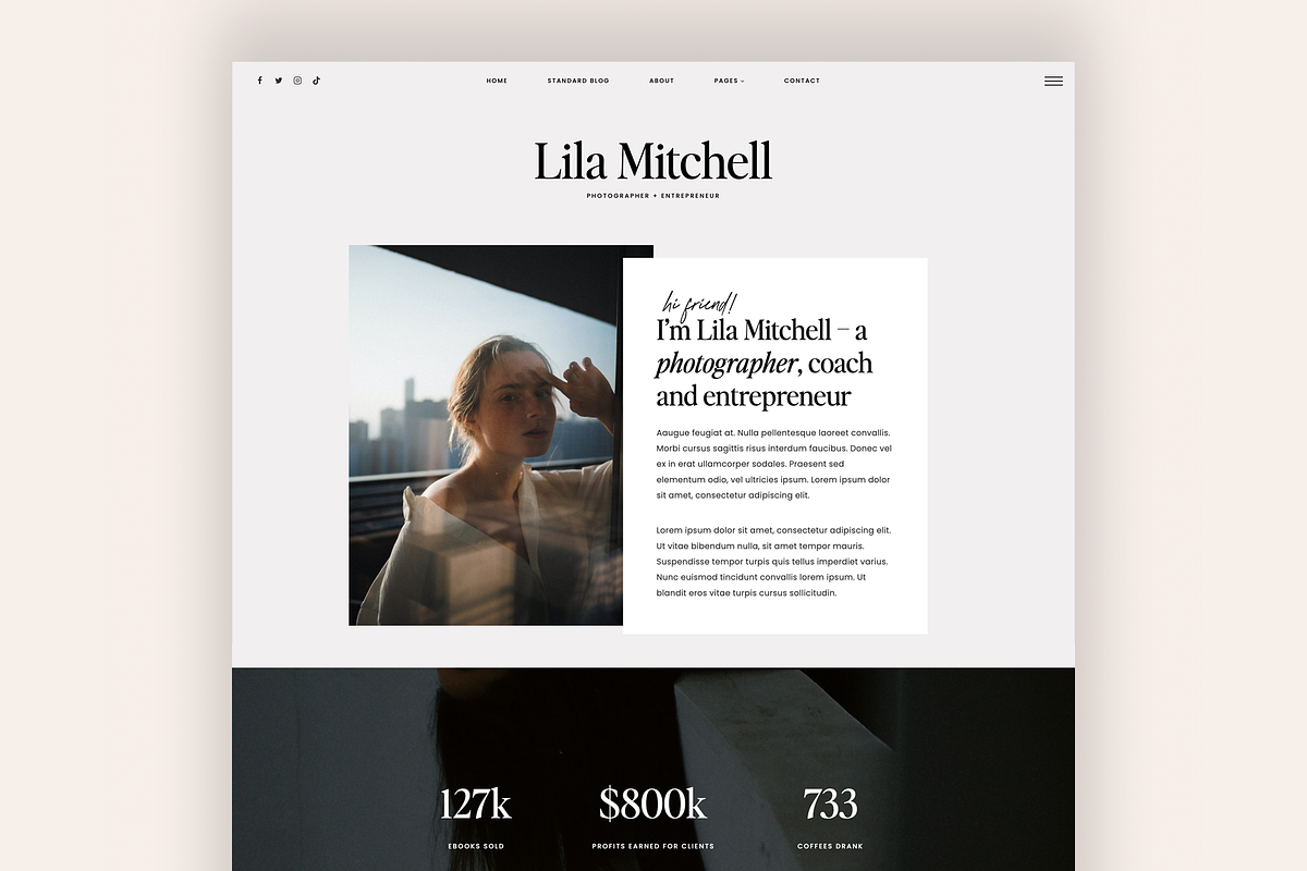 Lila - Feminine WordPress Theme, a WordPress Template by Creative Her (Photo 2 of 6)