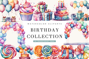 Happy Birthday Collection Clipart